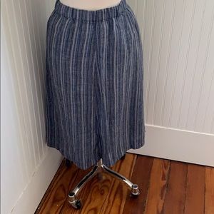 Coldwater Creek Striped Linen Skirt
